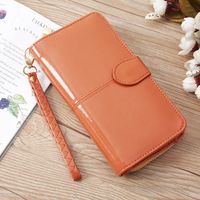 Leather Large-capacity Clutch Bag Elongated Concealed Buckle Wallet Card Holder main image 6