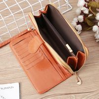 Leather Large-capacity Clutch Bag Elongated Concealed Buckle Wallet Card Holder main image 5