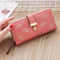 Korean Hollow Leaf Printing Wallet main image 6