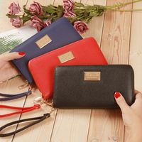 Korean Lychee Pattern Zipper Wallet main image 2