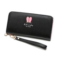 Korean Rabbit Ear Zipper Long Wallet main image 6