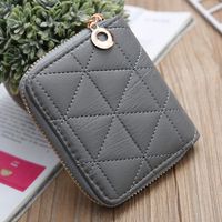 Korean Clutch Bag Mini Embroidered Geometric Rhombus Bag Card Bag Coin Purse main image 6