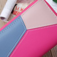 Korean Stitching Women's Wallet Card Bag Color Matching Mobile Phone Bag Card Bag main image 5