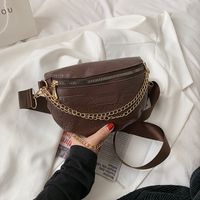 Women's Wide Strap Shoulder Bag Korean Flower Chain Waist Bag main image 1