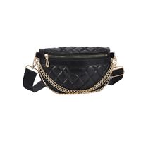 Women's Casual Wide Strap Chest Bag Rhomboid Embroidery Thread Bag main image 3
