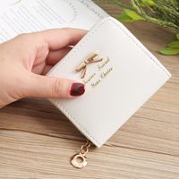 Korean Bow Coin Purse Wallet Candy Color Coin Bag sku image 1