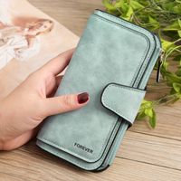 Korean Coin Purse Clutch Bag Pu Leather Multi-purpose Large Capacity Long Wallet Card Case sku image 1