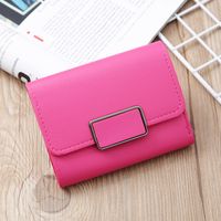 Women's Solid Color Pu Leather Buckle Wallets sku image 7