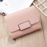 Women's Solid Color Pu Leather Buckle Wallets sku image 10