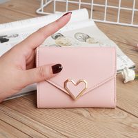 Retro Three-fold Heart-shaped Buckle Wallet sku image 5