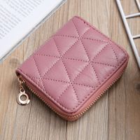 Korean Clutch Bag Mini Embroidered Geometric Rhombus Bag Card Bag Coin Purse sku image 5