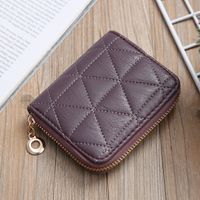 Korean Clutch Bag Mini Embroidered Geometric Rhombus Bag Card Bag Coin Purse sku image 6
