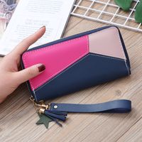 Korean Stitching Women's Wallet Card Bag Color Matching Mobile Phone Bag Card Bag sku image 3