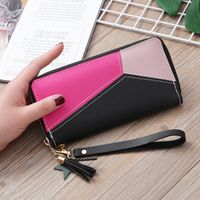 Korean Stitching Women's Wallet Card Bag Color Matching Mobile Phone Bag Card Bag sku image 4