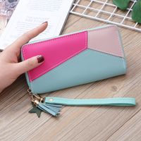 Korean Stitching Women's Wallet Card Bag Color Matching Mobile Phone Bag Card Bag sku image 5