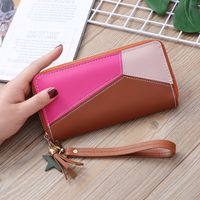 Korean Stitching Women's Wallet Card Bag Color Matching Mobile Phone Bag Card Bag sku image 6
