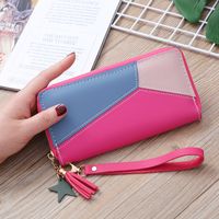 Korean Stitching Women's Wallet Card Bag Color Matching Mobile Phone Bag Card Bag sku image 9