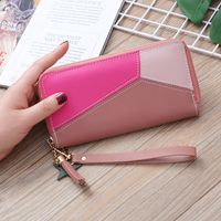 Korean Stitching Women's Wallet Card Bag Color Matching Mobile Phone Bag Card Bag sku image 10