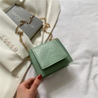 Modekettentasche Reine Farbe Koreanische Umhängetasche Quadratische Tasche sku image 1