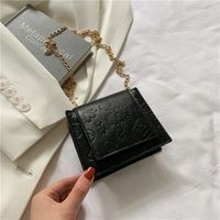 Modekettentasche Reine Farbe Koreanische Umhängetasche Quadratische Tasche sku image 2