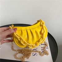 Fashion Thick Chain Portable Dumpling Bag Mini Shoulder Messenger Bag sku image 2