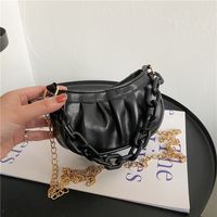 Fashion Thick Chain Portable Dumpling Bag Mini Shoulder Messenger Bag sku image 3
