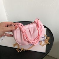 Fashion Thick Chain Portable Dumpling Bag Mini Shoulder Messenger Bag sku image 4