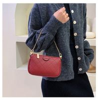 Fashion Three-in-one Chain Shoulder Messenger Small Square Bag Wholesale sku image 1