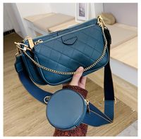 Fashion Three-in-one Chain Shoulder Messenger Small Square Bag Wholesale sku image 3