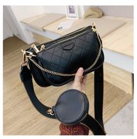 Fashion Three-in-one Chain Shoulder Messenger Small Square Bag Wholesale sku image 4