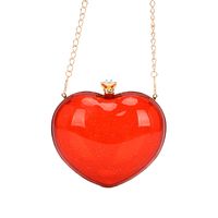 Acrylic Transparent Heart-shape Chain Shoulder Messenger Bag Wholesale main image 3