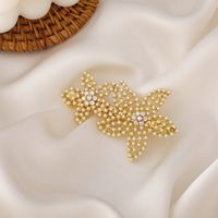 Korea Maple Leaf Pearl Colorful Rhinestone Hairpin main image 5