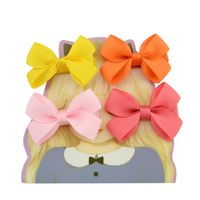 Cute Twisted Leaf Bowknot Children's Hairpin Set main image 5