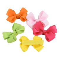 Cute Twisted Leaf Bowknot Children's Hairpin Set main image 6