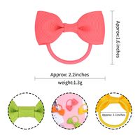 New Solid Color Bow Hair Ring Set main image 5