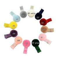 Korean Fashion Hair Ball Hairpin Set main image 4