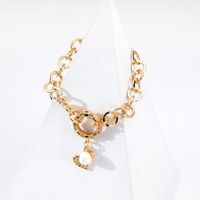 Fashion Heart-shape Pearl Round Chain Bracelet Wholesale main image 3