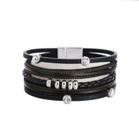 Bohemian Multi-layered Geometric Leather Bracelet Wholesale main image 6