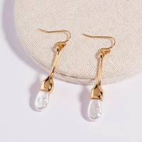 Simple Long Pearl Tassel Earrings main image 2