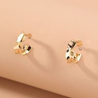 European And American  New Arrival Hot Sale Glossy Shaped C- Shaped Auricular Needle Small Fashion Metal Fashion Geometric Earrings main image 4