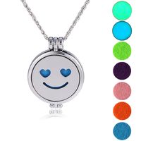 Européen Et Américain Pendentif Tendance Atmosphère De Mode Hip Hop Smiley Expression Du Visage Bricolage À La Main Aromathérapie Lumineux Pendentif Ornements Collier main image 4