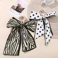 Fashion Ribbon Pearl Bow Knot Hair Scrunchies main image 4