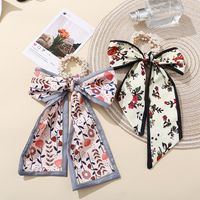 Fashion Ribbon Pearl Bow Knot Hair Scrunchies main image 5