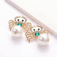 Fashion Alloy Diamond-studded Spider Earrings Wholesale main image 5