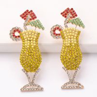 Fashion Alloy Diamond-studded Earrings Wholesale main image 4