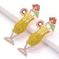 Fashion Alloy Diamond-studded Earrings Wholesale main image 5
