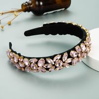 Baroque Geometric Glass Diamonds Hand-sewn Fabric Headband sku image 4