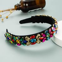 Baroque Geometric Glass Diamonds Hand-sewn Fabric Headband sku image 5