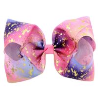 New Cute Colorful Bow Tie Starry Sky Hairpin Set sku image 6