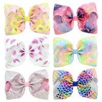 New Cute Colorful Bow Tie Starry Sky Hairpin Set sku image 4